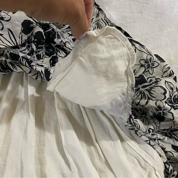 Americam Eagle off shoulder blue floral midi summer fairy dress size XXS - Picture 6 of 9